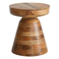 Found & Fable Brown Wooden Accent Table, 16x18