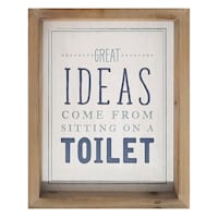 Great Ideas Come from Sitting on The Toilet Framed Wall Art, 8x10
