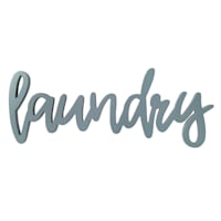 Laundry Gray Faux Wood Wall Art, 23x9