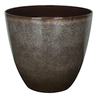 Mottled Brown Egg-Shaped Outdoor Planter, Large