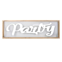 Framed Party Wooden Wall Decor, 33"
