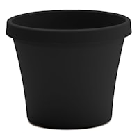 Black Terra Living Outdoor Planter with Pre-Drilled Hole, 16"