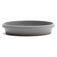 Charcoal Grey Terra Living Outdoor Plant Saucer, Small