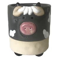 Indoor Ceramic Cow Pot, 5"