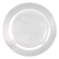 Silver Glittered Plate, 7.5"