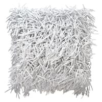 Grey Shag Throw Pillow, 24"