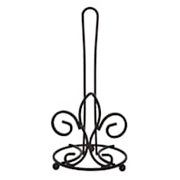 Fleur-de-Lis Black Paper Towel Holder