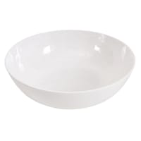 Embossed Melamine Serving Bowl, White