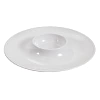 Embossed Melamine Chip & Dip Tray, White