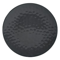 Embossed Melamine Dinner Plate, Light Grey