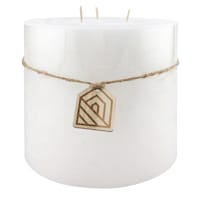 White Unscented Pillar Candle, 6x5