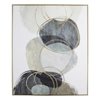 Crosby St Framed Foiled Abstract Canvas Wall Art, 41x49