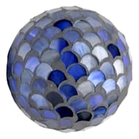 Blue Mosaic Glass Ball, 4"