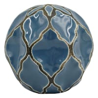 Katherine Blue Ceramic Orb, 4"
