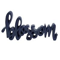 Tracey Boyd Indigo Blue Blossom Cutout Sign, 10"