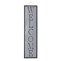 Welcome Galvanized Metal Outdoor Wall Decor, 48"