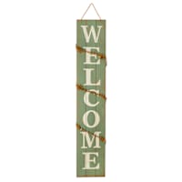 Welcome Green Wooden Outdoor Sign, 42"