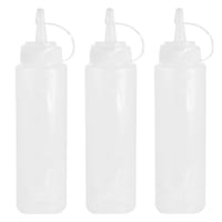 3-Pack Plastic Sauce Bottles