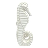 White Ceramic Seahorse, 7"