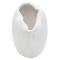 White Resin Vase, 10.5"