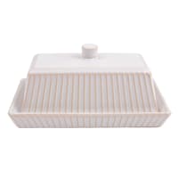 Honeybloom Pasadena Butter Dish, White