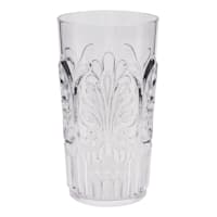 Clear Embossed Acrylic Highball Glass, 22oz