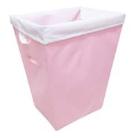 Tiny Dreamers Light Pink Fabric Laundry Hamper with Liner, 22"
