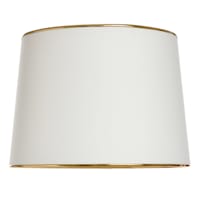 White Lamp Shade with Gold Trim, 12x14x10