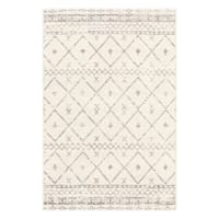 (D483) Found & Fable Roma Ivory Diamond Design Accent Rug, 3x5