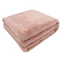 Pink Faux Fur Throw, 50x60