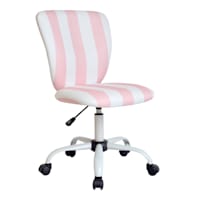 At Home Pink & White Striped Office Chair