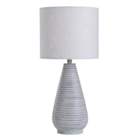 Found & Fable Grey Medium Table Lamp with Shade, 26"