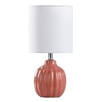 Tracey Boyd ORANGE RIBBED MINI ACCENT LAMP