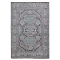 (D489) Eastview Grey Medallion Accent Rug, 2x4