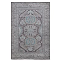D428) Ridley Floral Blue Woven Area Rug, 5x7
