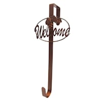 Welcome Over the Door Wreath Hanger, 15"