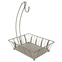 Square Nickel Fruit Basket with Banana Hanger