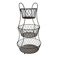 3-Tier Bronze Wire Fruit Basket