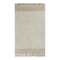 (B693) Found & Fable Kent Ivory Jute Accent Rug, 3x5