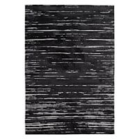 (B688) Crosby St Ridgefield Black Patterned Area Rug, 8x10