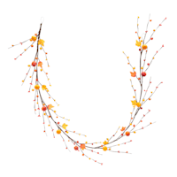 Mini Orange Pumpkin Garland, 60"