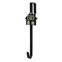 Matte Black Home Sweet Home Over the Door Wreath Hanger, 15"