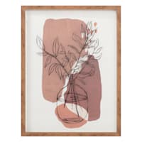 Tracey Boyd Glass Framed Abstract Fern Wall Art, 18x24