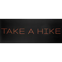 Take a Hike Canvas Wall Sign, 20x8