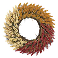 Orange, Yellow & Red Heather Wreath, 28"