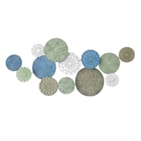 Blue Geo Metal Wall Art, 46x2