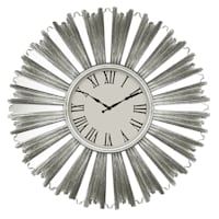Silver Distressed Studio Round Wall Clock, 23"