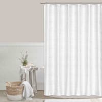 White Parker Shower Curtain, 72"