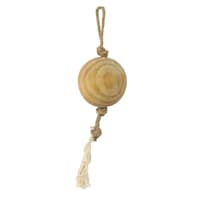 Honeybloom Wooden Sphere & Rope Decor, 13.5"