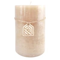 Tan Unscented Pillar Candle, 4x6